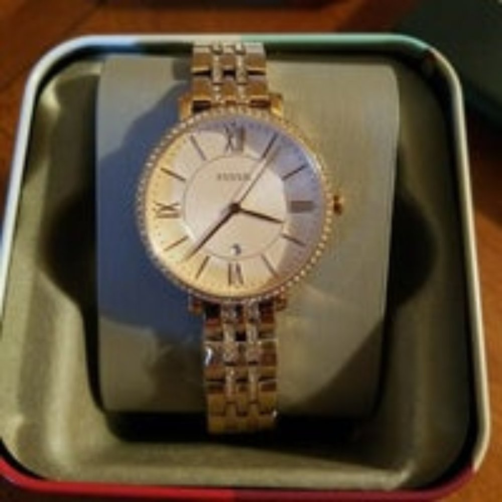 FOSSIL watch Jasqueline Collection / Rose Gold Bracelet Watch-ES3546